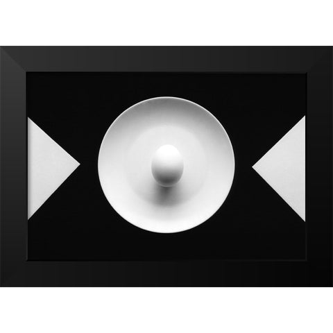 Still Life With Egg 5 Black Modern Wood Framed Art Print by Hrabinsky, Peter