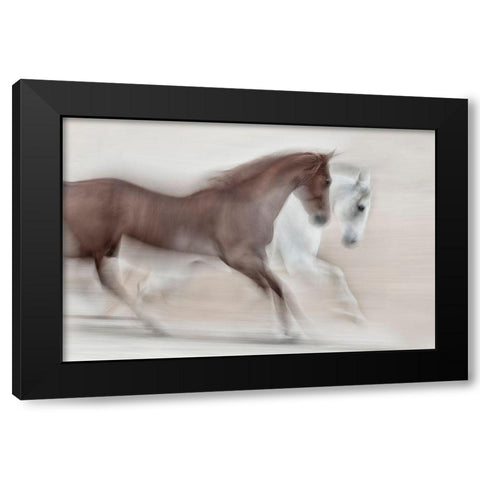 Romance Black Modern Wood Framed Art Print by Benezech, Martine