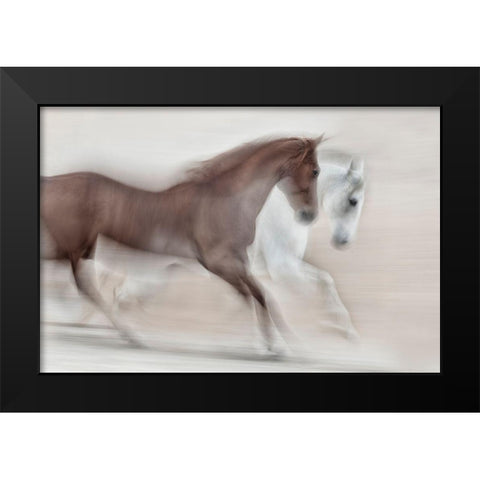 Romance Black Modern Wood Framed Art Print by Benezech, Martine