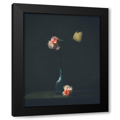 Dark Mood Black Modern Wood Framed Art Print with Double Matting by Devos, Delphine