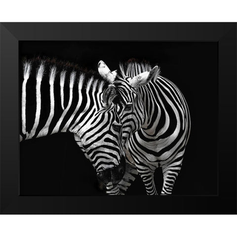 Conversation Black Modern Wood Framed Art Print by Nitzschmann, Burghard