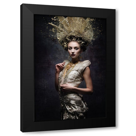 The Priestess Black Modern Wood Framed Art Print with Double Matting by Siegart