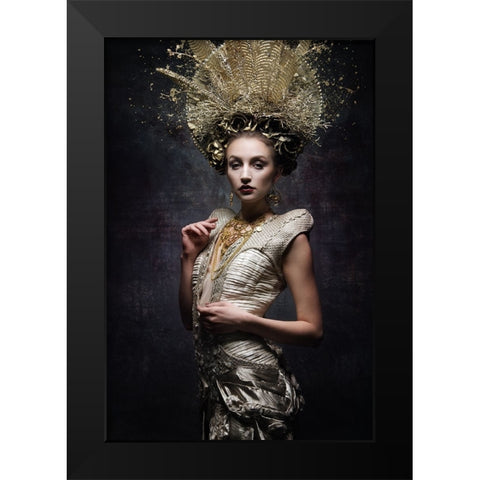 The Priestess Black Modern Wood Framed Art Print by Siegart