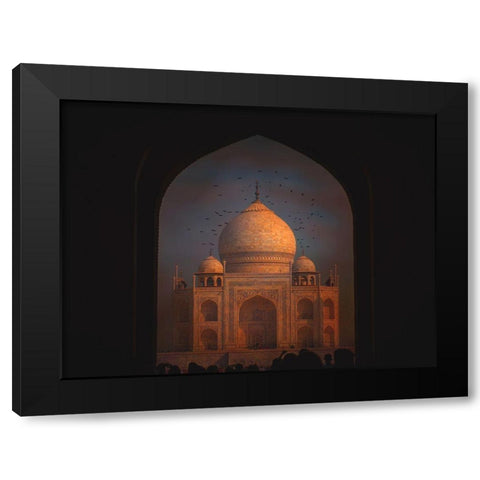 Taj Mahal Black Modern Wood Framed Art Print by Yosifov, Svetlin