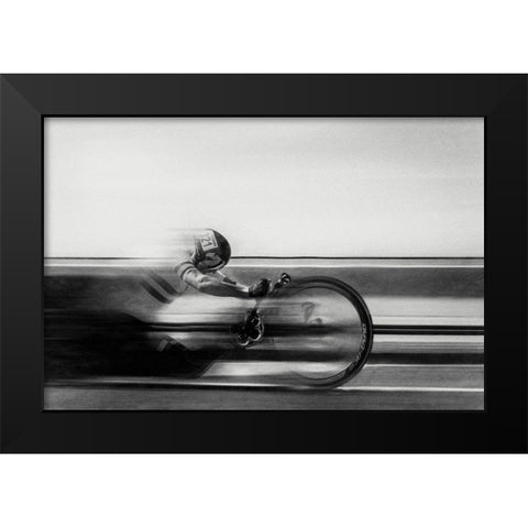 Street Racer Black Modern Wood Framed Art Print by Flour, Bruno