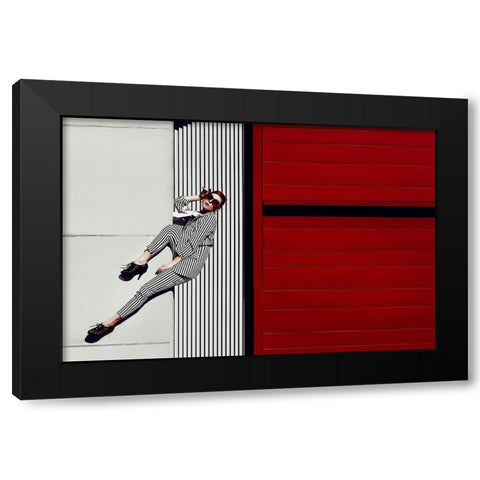 Climbing High Fashion Black Modern Wood Framed Art Print by Bolgov, Ruslan