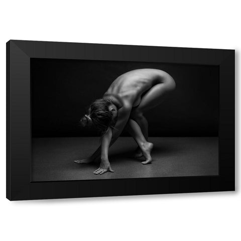 Bodyscape Black Modern Wood Framed Art Print by Belovodchenko, Anton