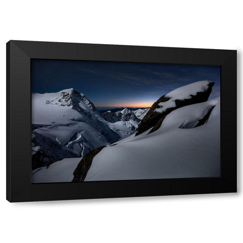 Breaking Dawn Black Modern Wood Framed Art Print by Zhang, Yan