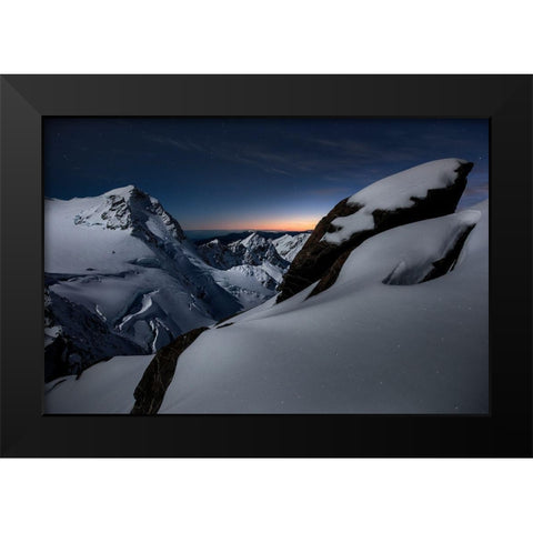 Breaking Dawn Black Modern Wood Framed Art Print by Zhang, Yan