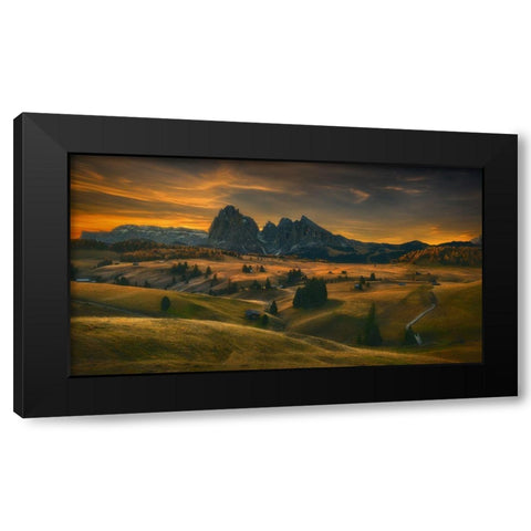 Calm... Black Modern Wood Framed Art Print with Double Matting by Browko, Krzysztof