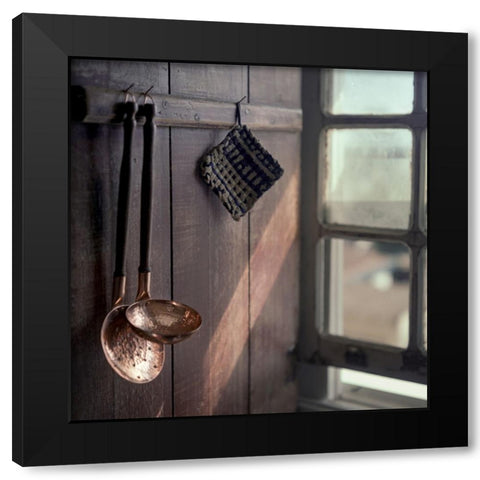 Kitchen Black Modern Wood Framed Art Print by Laercio, Luiz