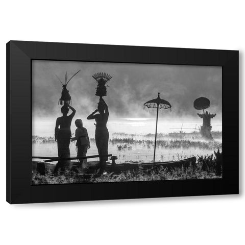 Devotion Black Modern Wood Framed Art Print with Double Matting by Van Der, Anges