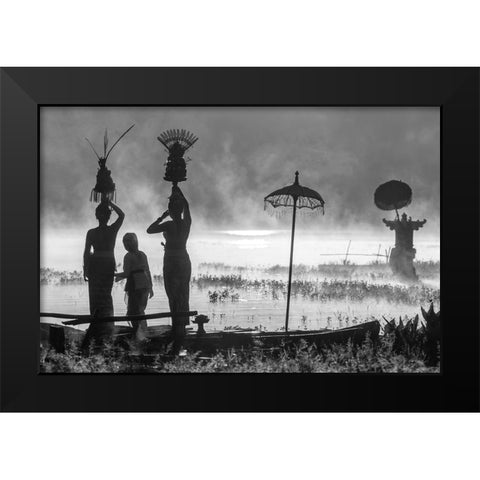 Devotion Black Modern Wood Framed Art Print by Van Der, Anges