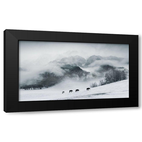 The Hard Way Black Modern Wood Framed Art Print with Double Matting by Z, Bingo