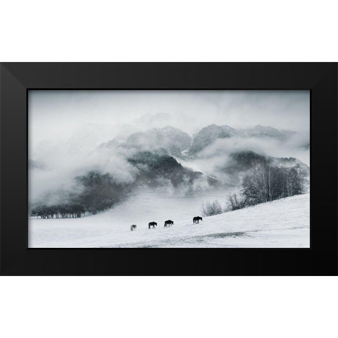 The Hard Way Black Modern Wood Framed Art Print by Z, Bingo