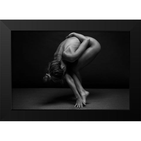Bodyscape Black Modern Wood Framed Art Print by Belovodchenko, Anton