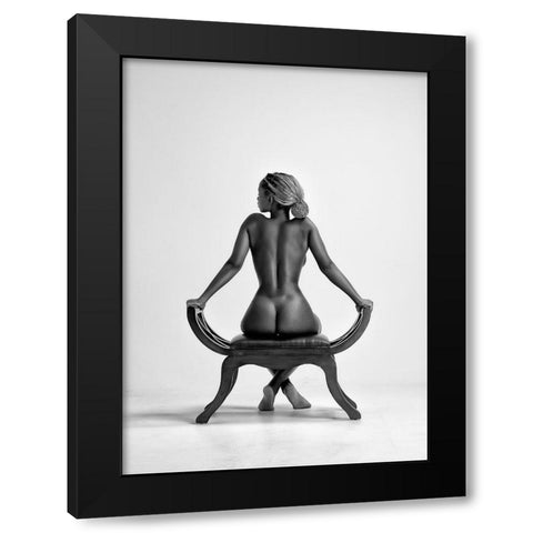 Dark Seat Black Modern Wood Framed Art Print with Double Matting by Catchlight Studio