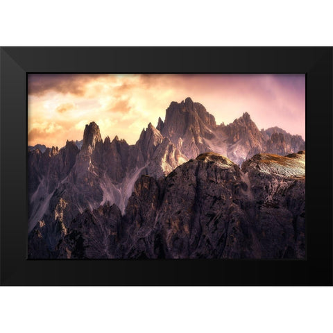 Inferno Black Modern Wood Framed Art Print by Gastager, Daniel