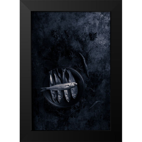 After Party Black Modern Wood Framed Art Print by Kazamil, Farid