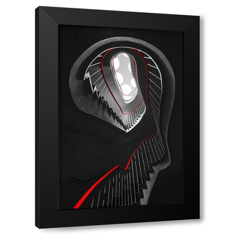 Illusion Black Modern Wood Framed Art Print by Schulz, Alexej