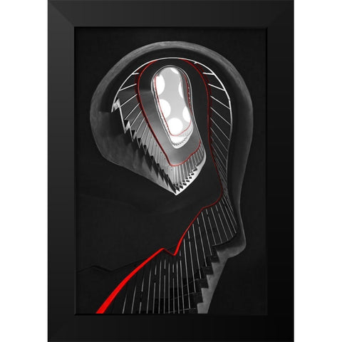 Illusion Black Modern Wood Framed Art Print by Schulz, Alexej