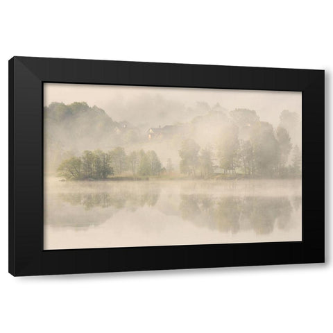 Early Morning. Black Modern Wood Framed Art Print with Double Matting by Wallberg, Allan