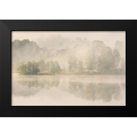 Early Morning. Black Modern Wood Framed Art Print by Wallberg, Allan