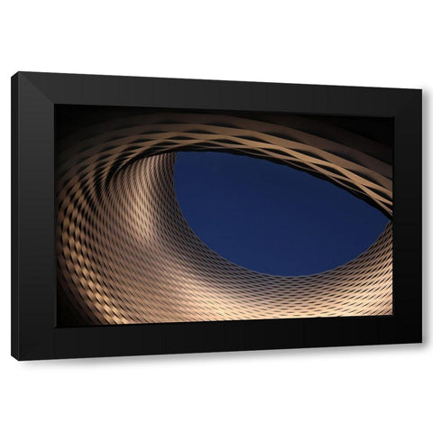 Blue Eye Black Modern Wood Framed Art Print with Double Matting by Hawerkamp, Hans-Wolfgang
