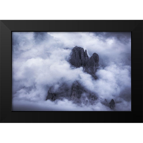 Drama In The Mountains Black Modern Wood Framed Art Print by Gastager, Daniel