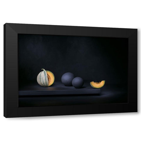 A Piece Of Moon Black Modern Wood Framed Art Print with Double Matting by Verot, Christophe