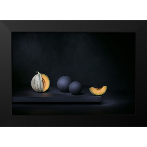 A Piece Of Moon Black Modern Wood Framed Art Print by Verot, Christophe