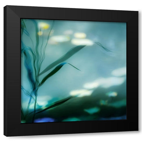 Ripples In Suzhou Black Modern Wood Framed Art Print by Flour, Piet