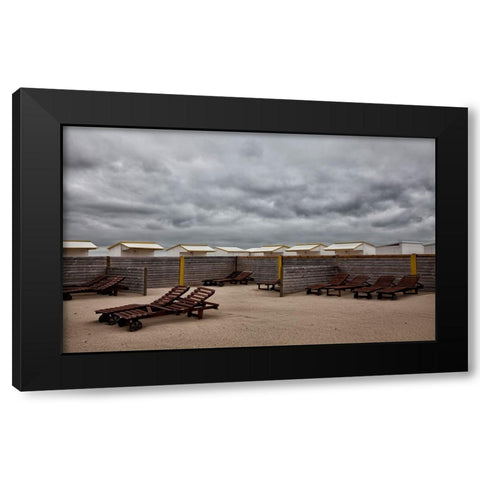 Waiting For The Sun Black Modern Wood Framed Art Print with Double Matting by Depaepe, Yvette