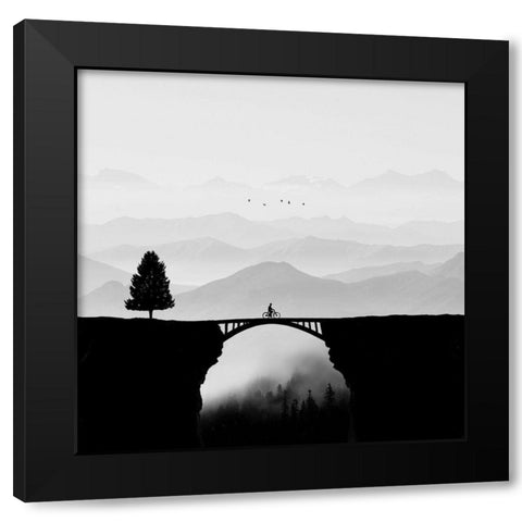 Dream Vacation Black Modern Wood Framed Art Print by Malijani, Hadi