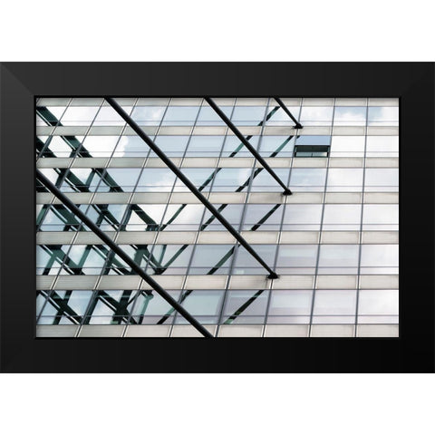 Open Window Black Modern Wood Framed Art Print by Van Son, Greetje