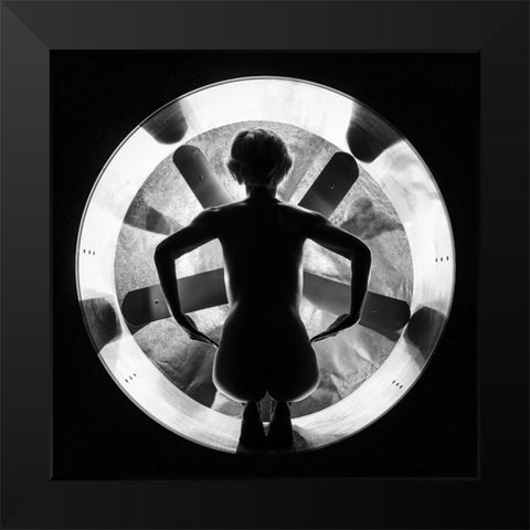 The Factory Fan Black Modern Wood Framed Art Print by Stalmans, Luc