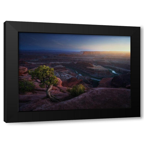 Deadhorse Land Black Modern Wood Framed Art Print with Double Matting by Pablo De, Juan