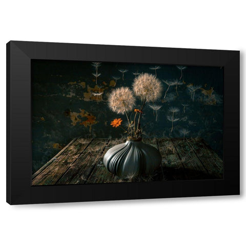 The Paratroopers Black Modern Wood Framed Art Print by Kazamil, Farid