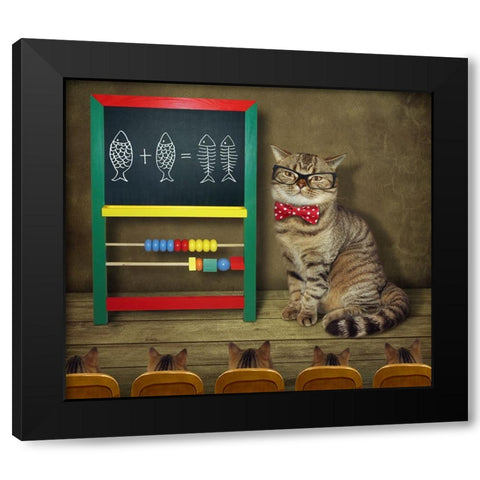 Math Lesson... Black Modern Wood Framed Art Print by Kuznetsova, Iryna