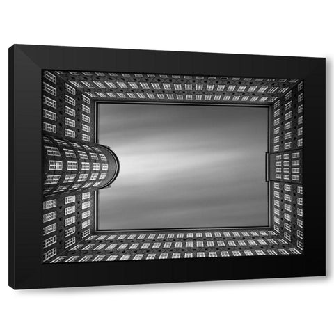 Qlook Up - Sprinkenhofq Black Modern Wood Framed Art Print by Lopez, Oscar