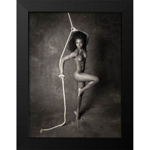 Strength In Beauty Black Modern Wood Framed Art Print by Blease, Joan