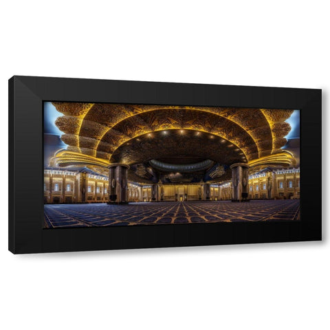 Grand Mosque Of Kuwait Black Modern Wood Framed Art Print by Lechuga, Mario