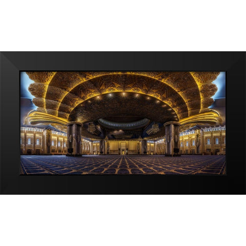 Grand Mosque Of Kuwait Black Modern Wood Framed Art Print by Lechuga, Mario