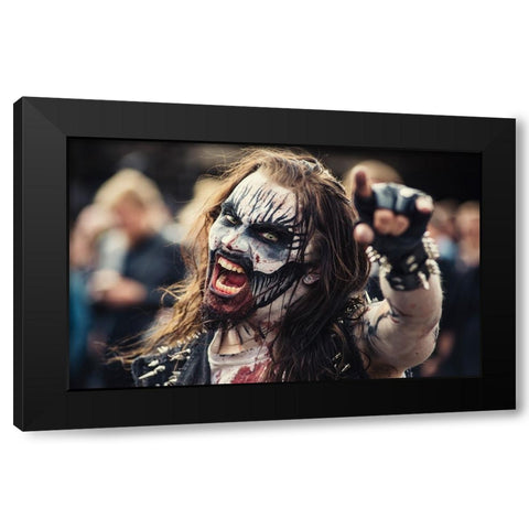 Tuska Black Modern Wood Framed Art Print by Kamarainen, Jesse