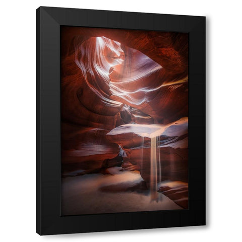 Antelope Sandfall Black Modern Wood Framed Art Print by Gamito, Clara