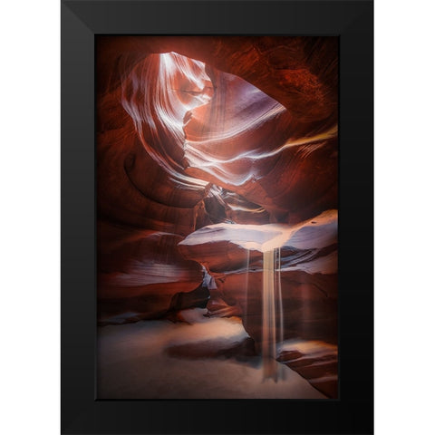 Antelope Sandfall Black Modern Wood Framed Art Print by Gamito, Clara