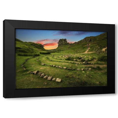 Scotland - Fairy Glen Black Modern Wood Framed Art Print by Claude Castor, Jean