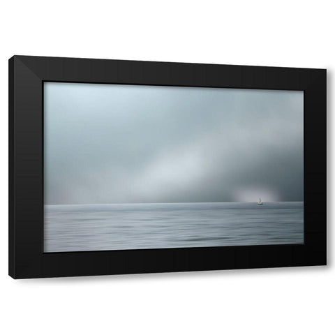 Go Full Steam Ahead Black Modern Wood Framed Art Print by Claes, Gilbert