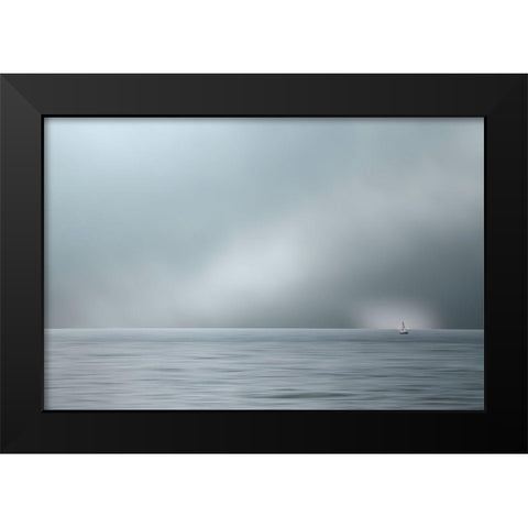 Go Full Steam Ahead Black Modern Wood Framed Art Print by Claes, Gilbert