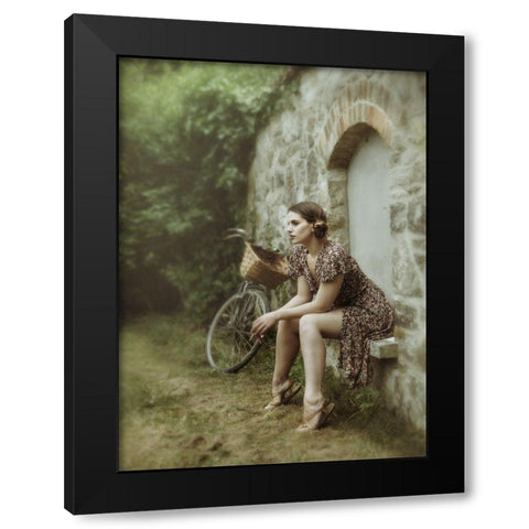 The Wall Game Black Modern Wood Framed Art Print by Kenp